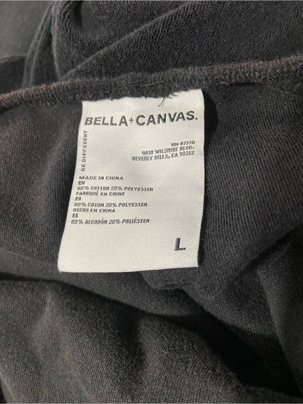 Bella Canvas Black Terry Halter Wide-Leg Jumpsuit - Picture 8 of 8